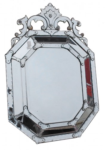 Miroir à pareclose tain au mercure, Italie vers 1820/50 
