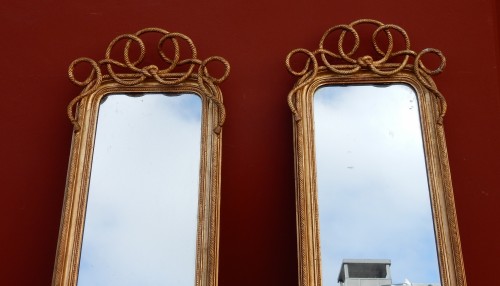 Miroirs, Trumeaux  - Paire de Miroirs au Mercure vers 1850/80