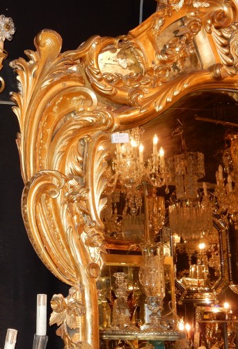 Miroir en bois doré vers 1850 - ABC Pascal