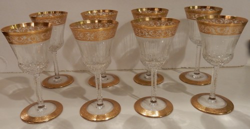 XXe siècle - Service de 90 Pièces en cristal de St Louis, modèle Thistle