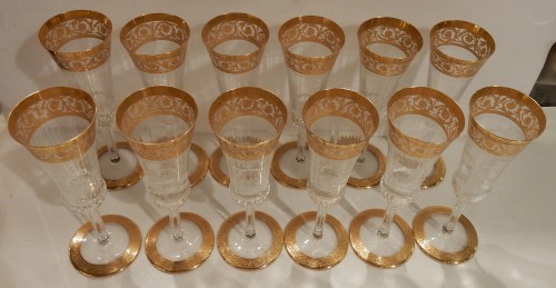 Années 50-60 - Service de 90 Pièces en cristal de St Louis, modèle Thistle