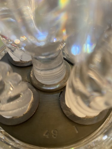 Baccarat - Paire de chandeliers en cristal - Verrerie, Cristallerie Style Art Déco