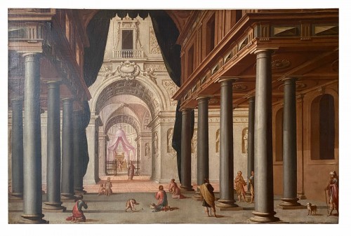Scène dans un palais, Espagne début du 18e siècle