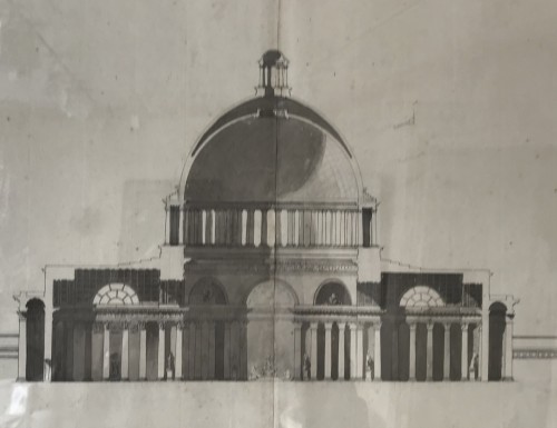 Paire de dessins d'architecture, fin du 18e siècle - AJ Antiquités