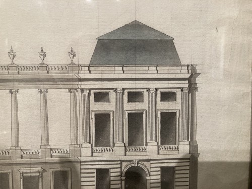 Tableaux et dessins Dessin, Aquarelle & Pastel - Dessin d'architecture projet de façade, 1771