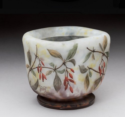 Daum - Vase à section carré 1905 - Verrerie, Cristallerie Style 