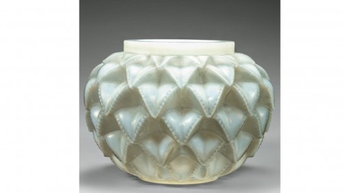 René Lalique  - Vase "Languedoc" Opalescent - Verrerie, Cristallerie Style 