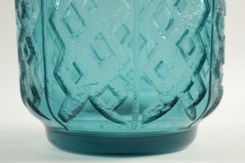 Daum Important Vase Art Déco Teinté Bleu - Alexia Say