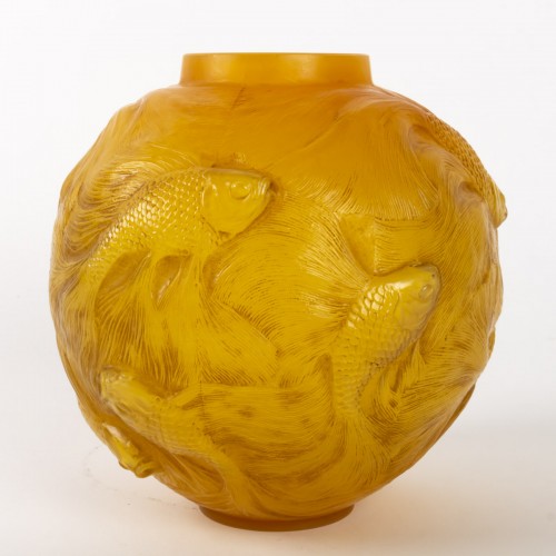 René Lalique  -Vase Formose " Butterscotch" - Alexia Say