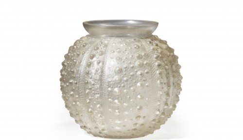 René LALIQUE - Vase «Oursin» - Verrerie, Cristallerie Style 