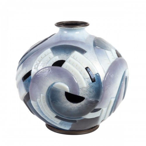 Camille Fauré - Important vase de forme boule