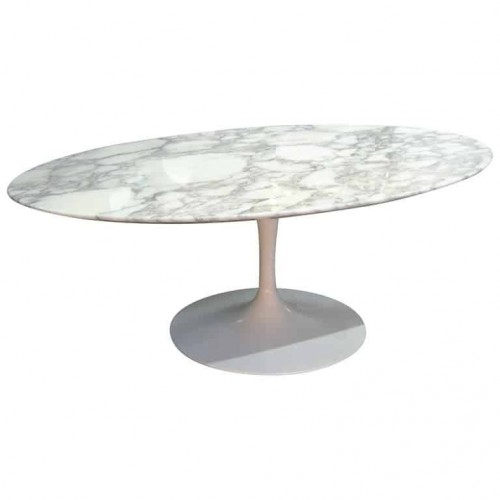 Eero Saarinen & Knoll International - Table ovale "Tulip" marbre Calacatta
