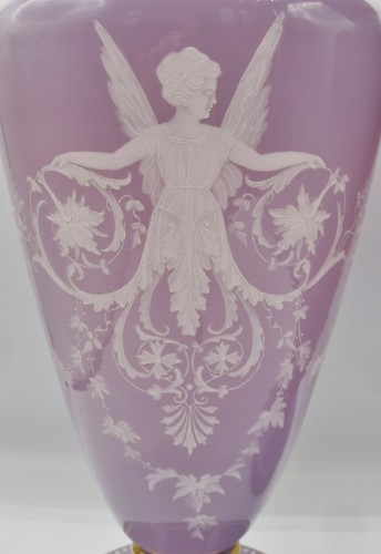 XIXe siècle - Paire de vases en opaline, XIXe siècle