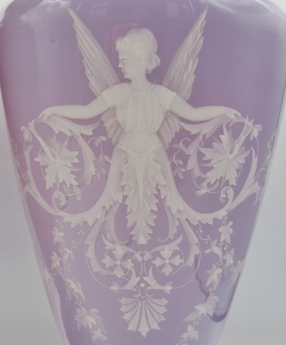 Paire de vases en opaline, XIXe siècle - 