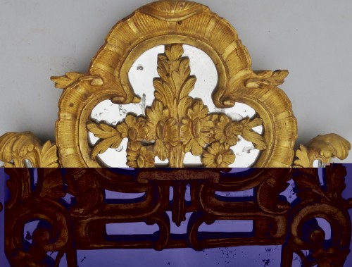 Miroir en bois doré, XVIIIe siècle - Anne Besnard