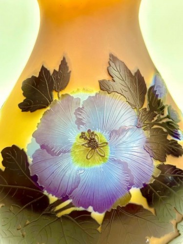 Verrerie, Cristallerie  - Emile Gallé - Important Vase "Hibiscus"