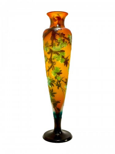 Emile Gallé - Grand vase Art nouveau "Prunus"
