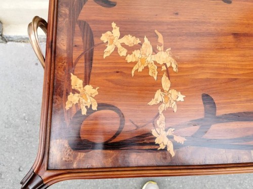 Majorelle - Table à thé "Aux Orchidées" - Antiquités Art Nouveau