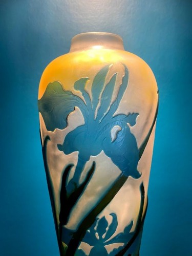 Emile Gallé - Vase Iris et nymphéas - Art nouveau