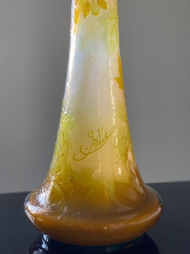 Antiquités - Emile Gallé  - Vase " Aux Ombelles"