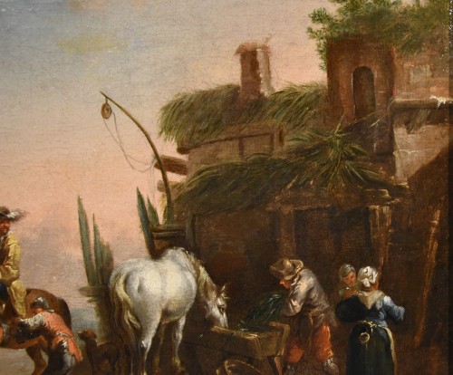 Simon Johannes Van Douw (anvers 1630 - 1677), Le Reste d'Un Chevalier - Antichità Castelbarco