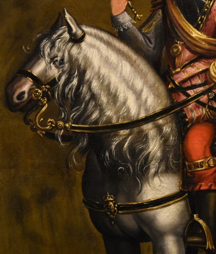 Antiquités - Portrait équestre de Charles Emmanuel Duc de Savoie, Jan Kraeck (1540 - 1607)