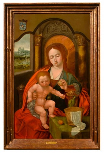 Vierge intronisée à l'enfant, Anvers XVIe siècle