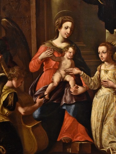 Antiquités - Mariage mystique de sainte Catherine, attribué à Francesco Brizio (1574 - 1623)
