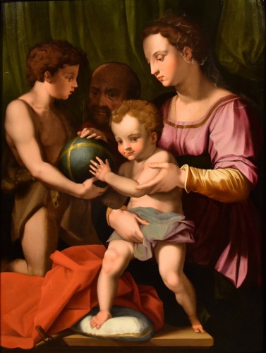 Sainte Famille Avec San Giovannino, Agnolo Bronzino (1503 -1572)