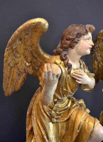 Louis XIII - Grands d'anges ailés de la période Baroque, Rome milieu du 17e siècle