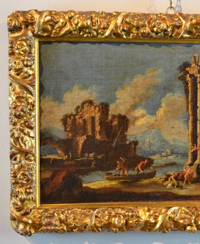 Tableaux et dessins Tableaux XVIIIe siècle - Capriccio Architectural, Ecole napolitaine du XVIIIe siècle