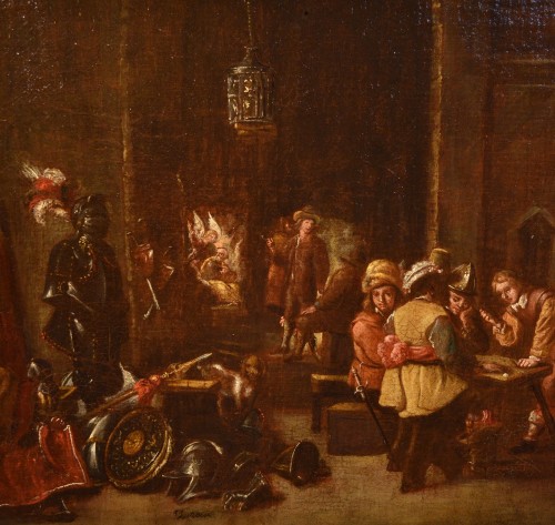 Le corps de garde -  Atelier de David Teniers le Jeune (1610 - 1690) - Antichità Castelbarco
