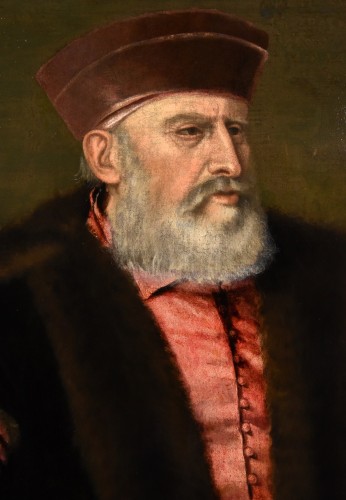 Tableaux et dessins Tableaux XVIe siècle - Portrait d'un notable, atelier de Giovanni Battista Moroni (1522-1579)