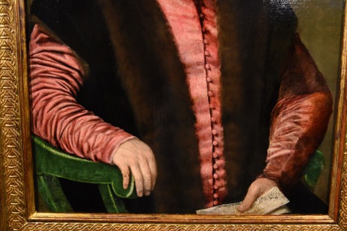 XVIe siècle et avant - Portrait d'un notable, atelier de Giovanni Battista Moroni (1522-1579)