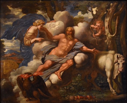 Le mythe de Jupiter, Io et Junon - Giovanni Angelo Canini (1608 - 1666) - Tableaux et dessins Style Louis XIII