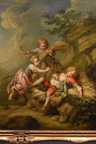 Jeu d'enfants Allégorie de l'été, attribué à Etienne Jeaurat (1699 - 1789) - Louis XV