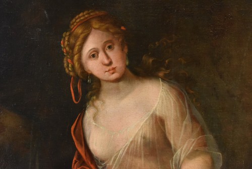 XVIIe siècle - Mattheus Terwesten (La Haye, 1670 - 1757), Jeune Femme comme allégorie de la Peinture