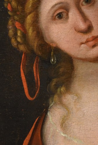 Antiquités - Mattheus Terwesten (La Haye, 1670 - 1757), Jeune Femme comme allégorie de la Peinture