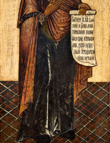 Icône russe "Mère de Dieu de Deesis", Russie centrale XIXe siècle - Antichità Castelbarco