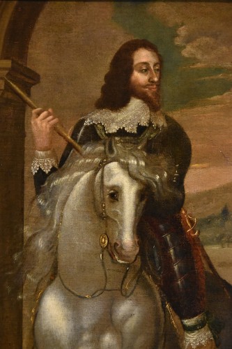 Louis XIV - Charles Ier Roi d'Angleterre, école flamanede du 17e siècle