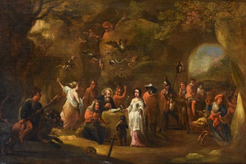 La tentation de Saint Antoine, Atelier de David Teniers II Le Jeune (1610 - 1690) Atelier