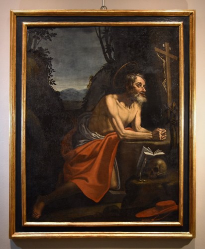 Saint Jérôme Pénitent, Hendrick De Somer Dit Enrico Fiammingo (Lokeren 1602 - 1655) - Tableaux et dessins Style Louis XIII