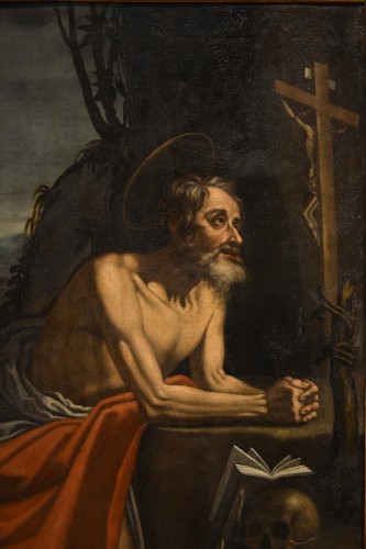Saint Jérôme Pénitent, Hendrick De Somer Dit Enrico Fiammingo (Lokeren 1602 - 1655) - Antichità Castelbarco