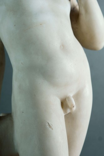 Sculpture Sculpture en Marbre - Harpocrate, en marbre Néoclassique 18e
