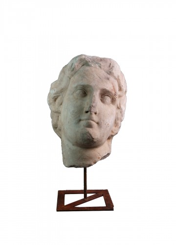 Tête en marbre d'Alexandre le Grand 18e siècle