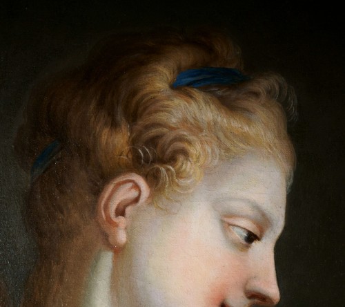 Antiquités - Ignazio Stern (1679-1748) Portrait de Dame à sa toilette
