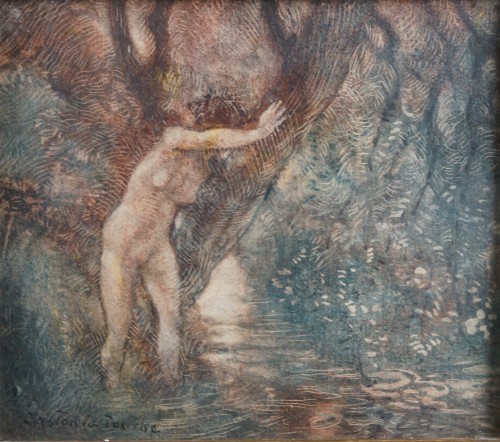 Gaston La Touche (1854-1913)  Nymphe dans la forêt