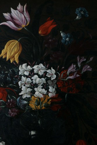 Tableaux et dessins Tableaux XVIIe siècle - Fleurs en Carafe-Giacomo Recco (1603-1653) - Nature Morte