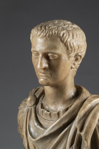 Sculpture Sculpture en Marbre - Buste de l'empereur Tibère