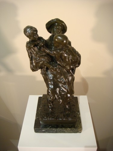 Bronze  de Léonardo Bistolfi (1859-1933) - Sculpture Style Napoléon III